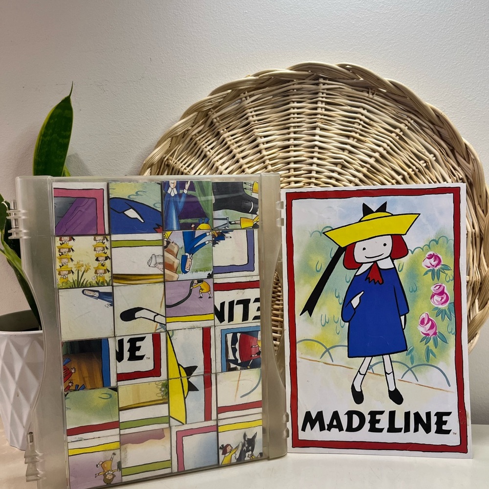 Vintage Madeline Six Sided Cube Puzzle in Carrying Case